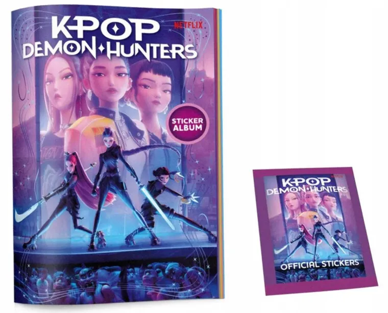 K-Pop Demon Hunters, album z naklejkami kolekcjonerskimi
