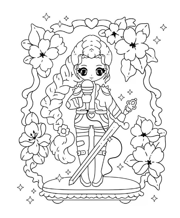 K-popowe łowczynie demonów. Nieoficjalna kolorowanka z naklejkami