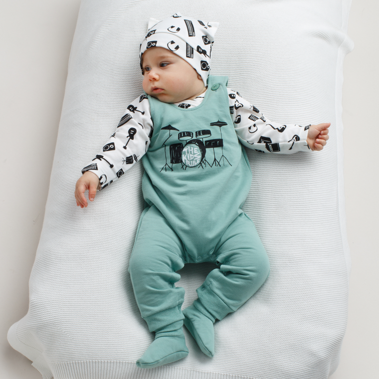 Kaftanik chłopięcy, ecru, Pinokio