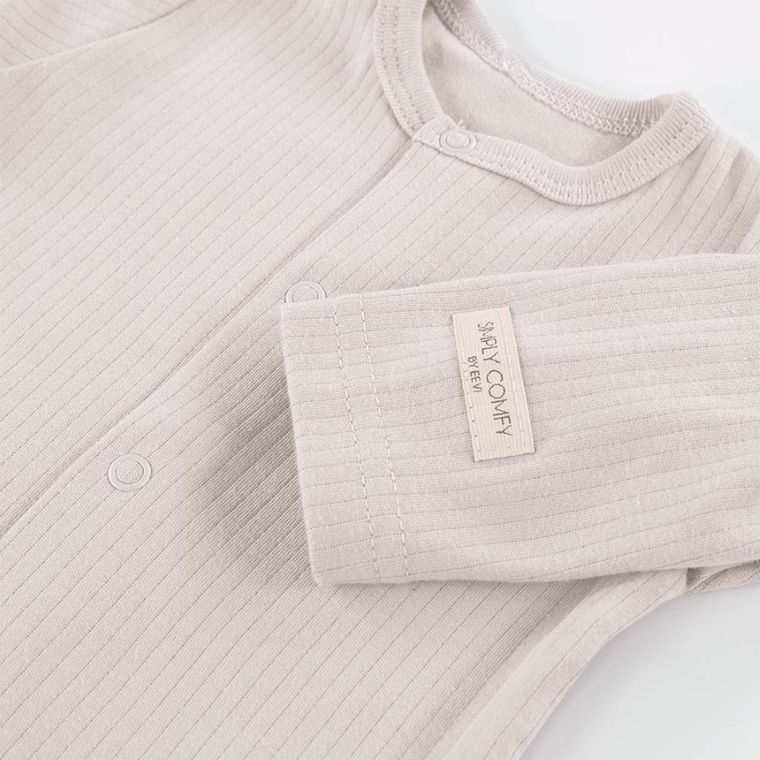 Kaftanik dziecięcy, prążkowany, beżowy, Eevi