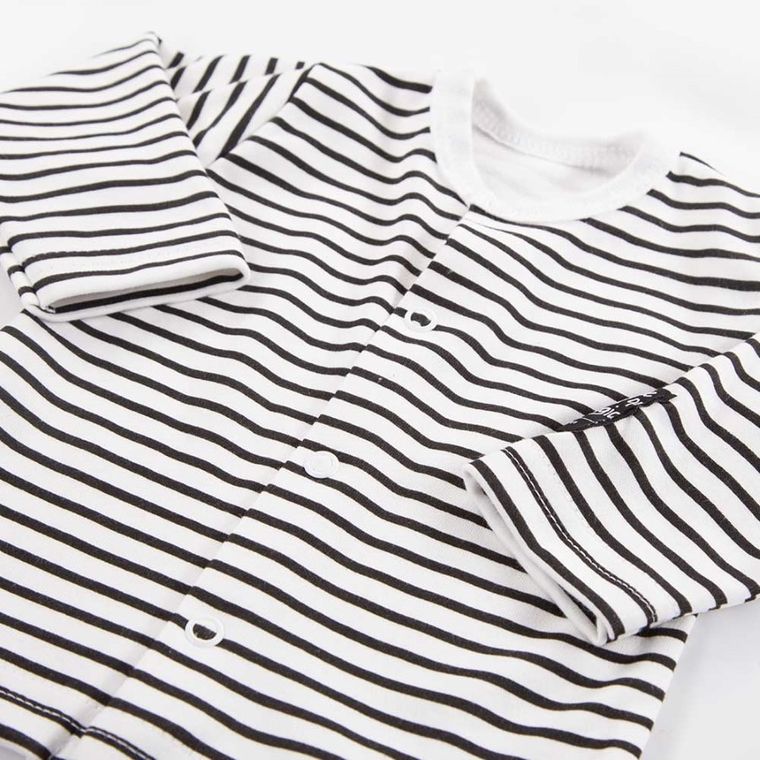 Kaftanik niemowlęcy, czarno-biały, Eevi