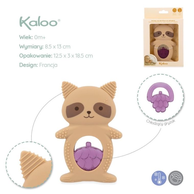 Kaloo, Grignoti, Szop, gryzak chłodzący, silikonowy