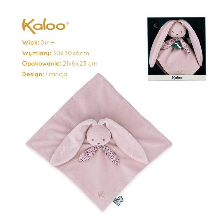 Kaloo, Lapinoo, Królik, komforter kwadratowy, lawendowy, 30 cm