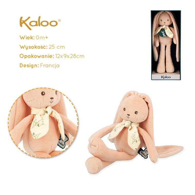 Kaloo, Lapinoo, Królik, maskotka w pudełku, brzoskwiniowa, 25 cm