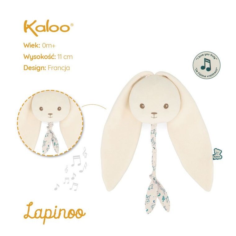Kaloo, Lapinoo, Królik, miękka pozytywka, kremowy