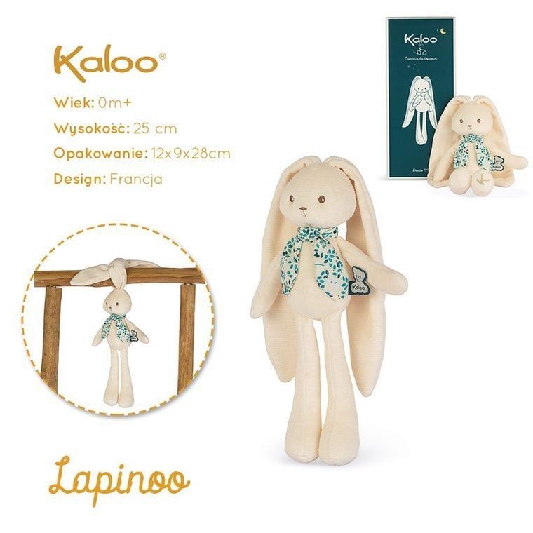 Kaloo, Lapinoo, Królik, przytulanka w pudełku, kremowy, 25 cm