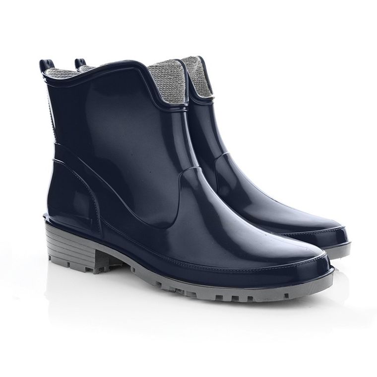 Kalosze damskie, granatowe, Elke, Lemigo