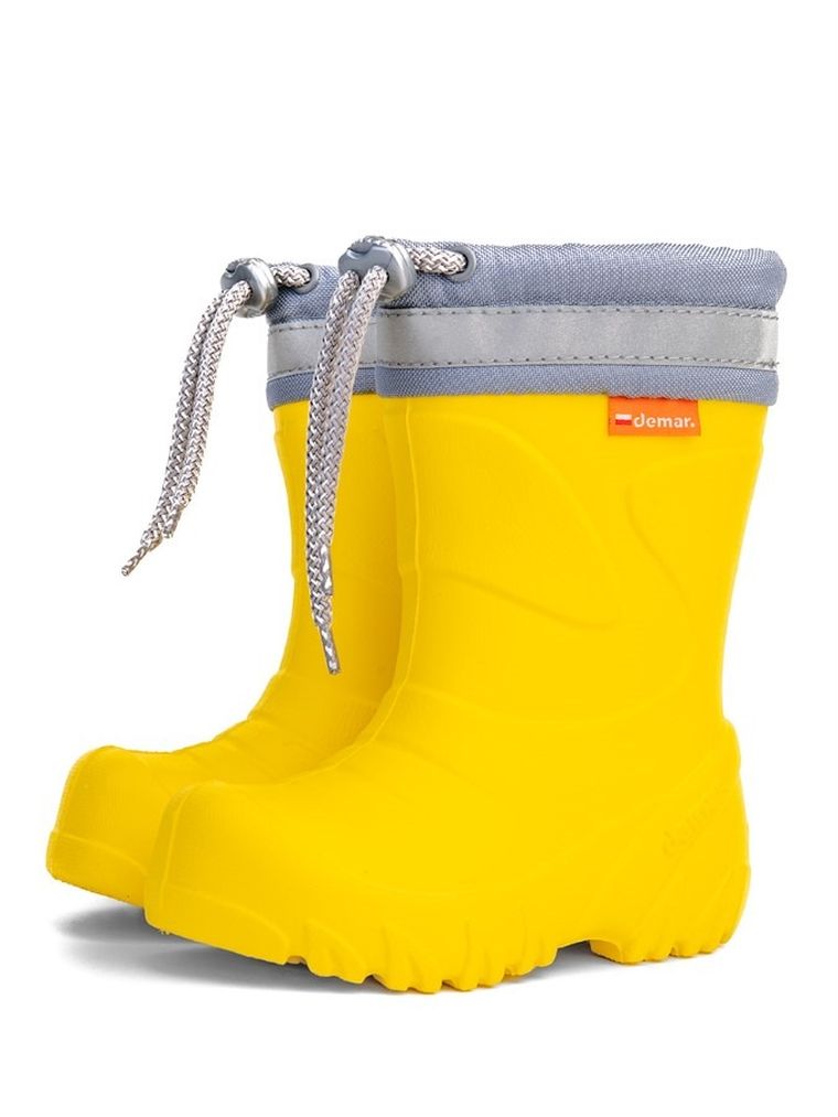 Kalosze dziecięce, ocieplane, żółte, Demar