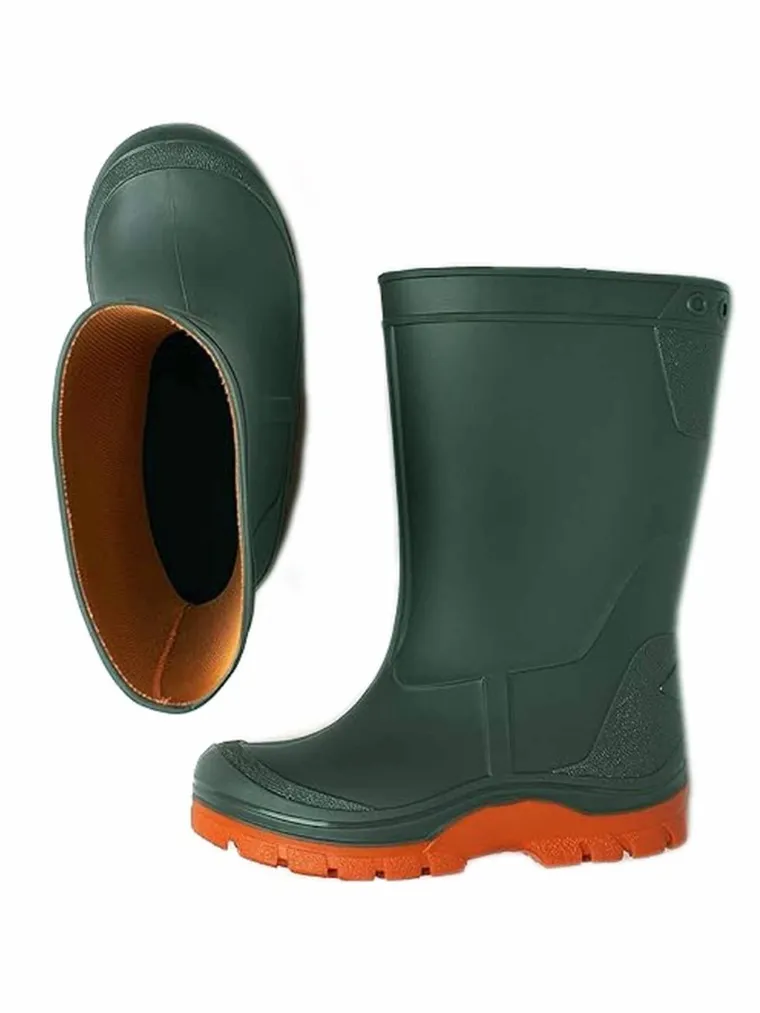 Kalosze dziecięce, zielono-pomarańczowe, Realpaks