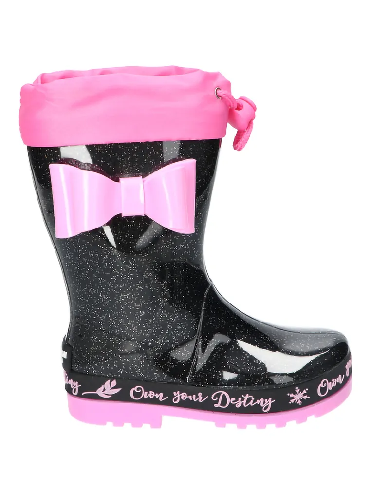 Kalosze dziewczęce, czarne, American Club