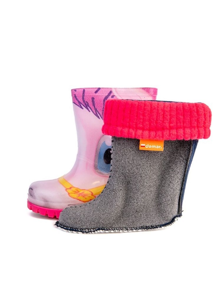 Kalosze dziewczęce, ocieplane, mix, Twister Lux Print, Demar