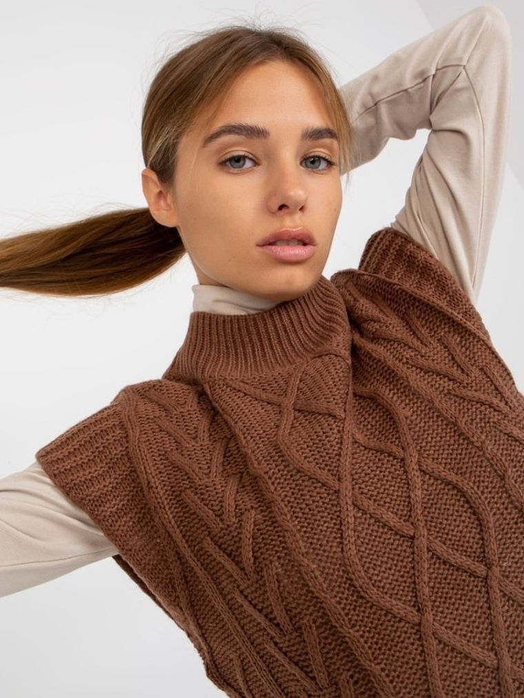 Kamiezelka damska, brązowa, Sublevel