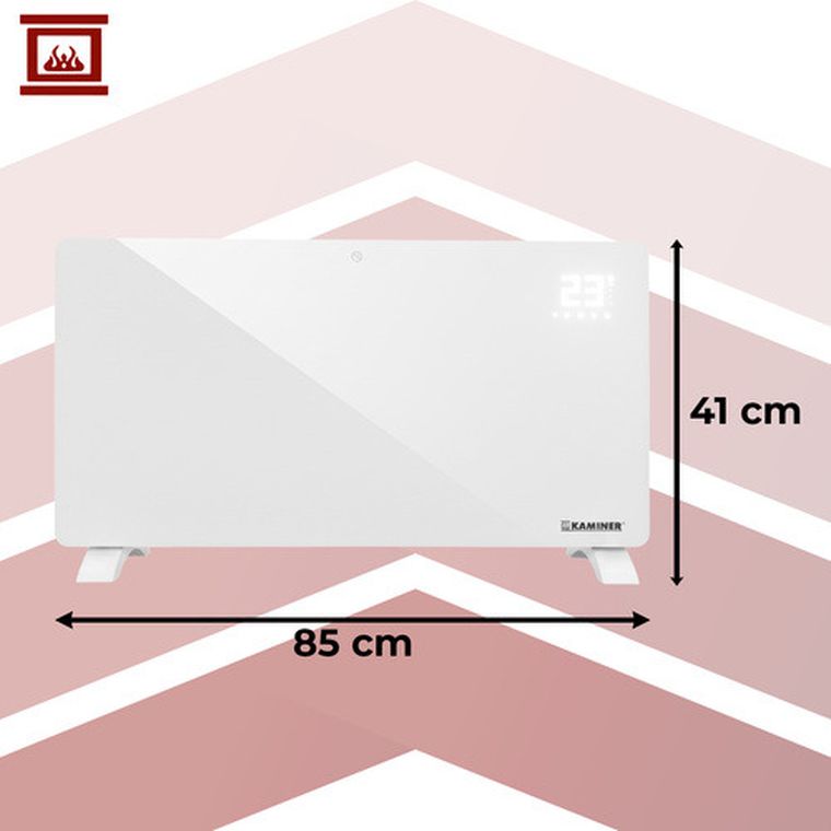 Kaminer, Zelva, grzejnik elektryczny, szklany