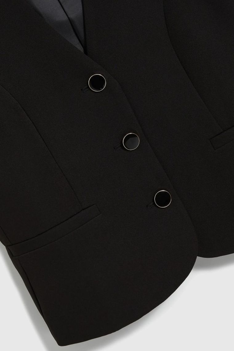 Kamizelka damska, czarna, Moodo