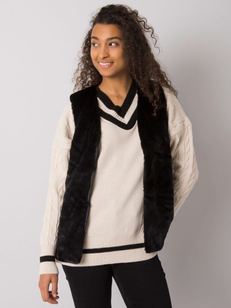 Kamizelka damska, czarna, Yups