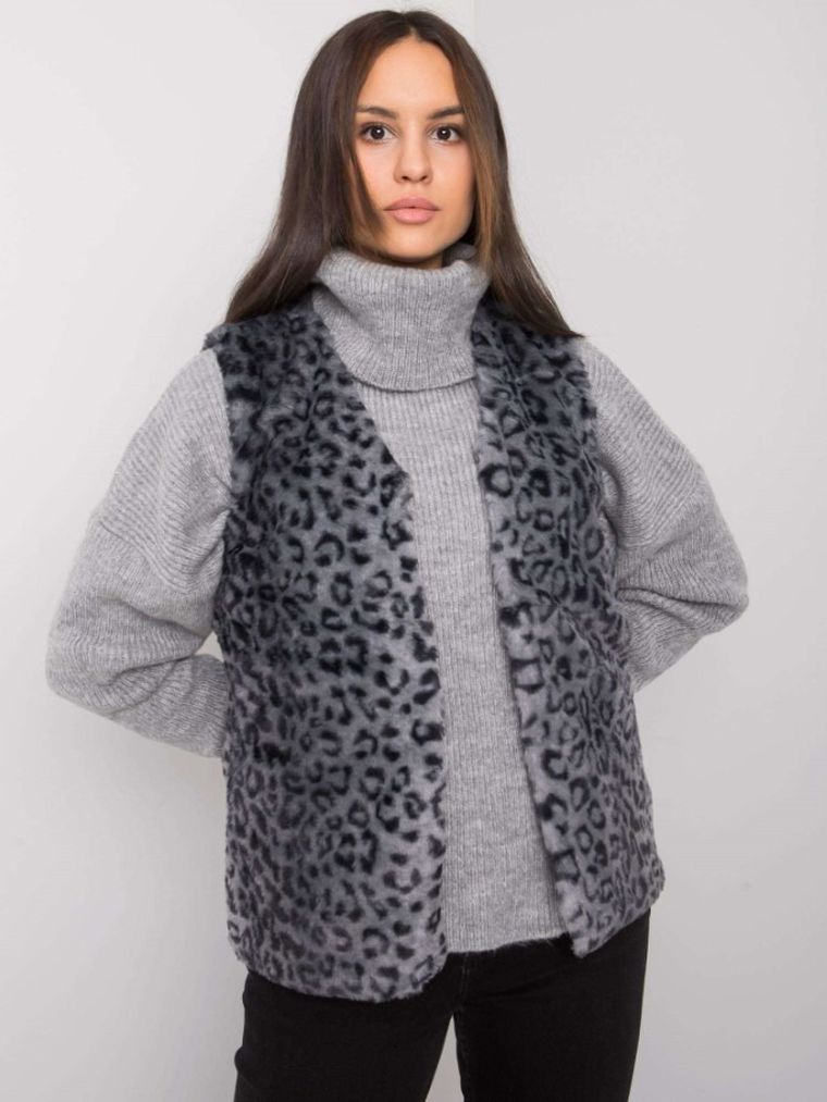 Kamizelka damska, grafitowa, Yups