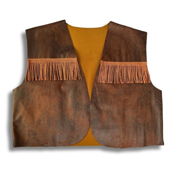 Kamizelka kowboja, strój, brąz
