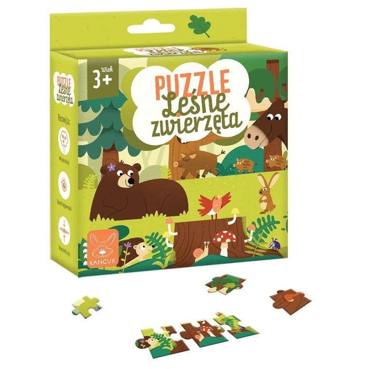 Kangur, Leśne zwierzęta, puzzle, 30 elementów