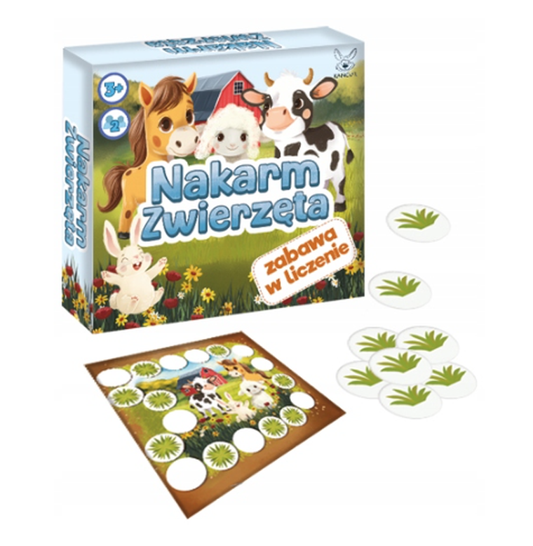 Kangur, Nakarm zwierzęta, zabawa w liczenie, gra edukacyjna
