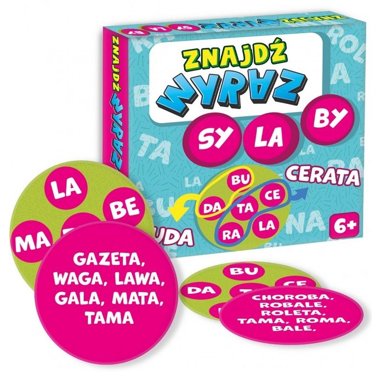 Kangur, Znajdź wyraz, Sylaby, gra familijna