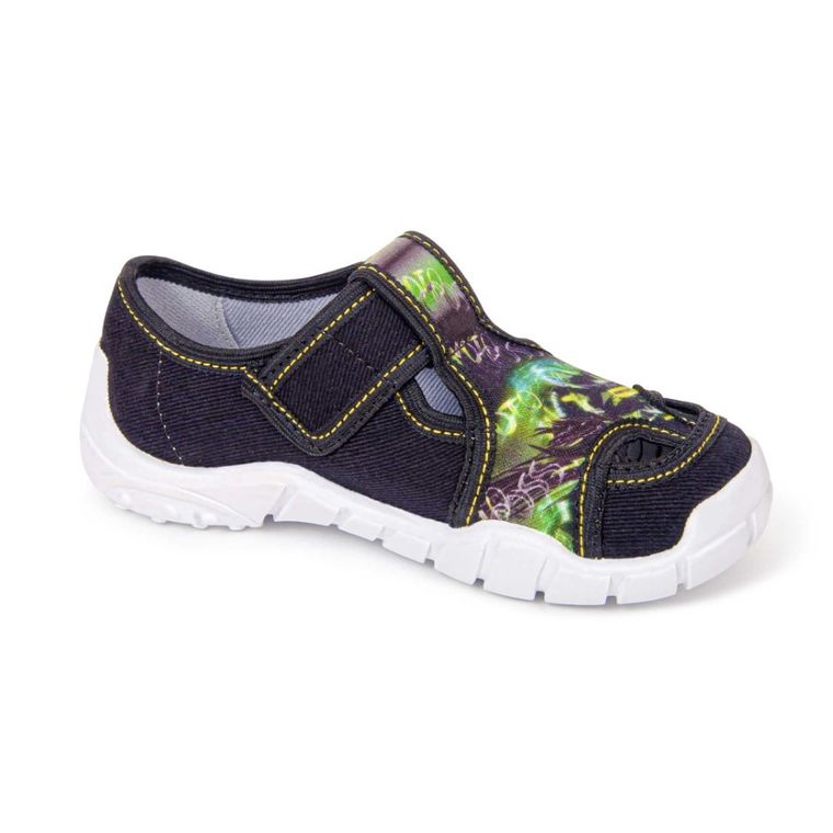 Kapcie chłopięce, czarne, Adaś, Vi-Gga-Mi