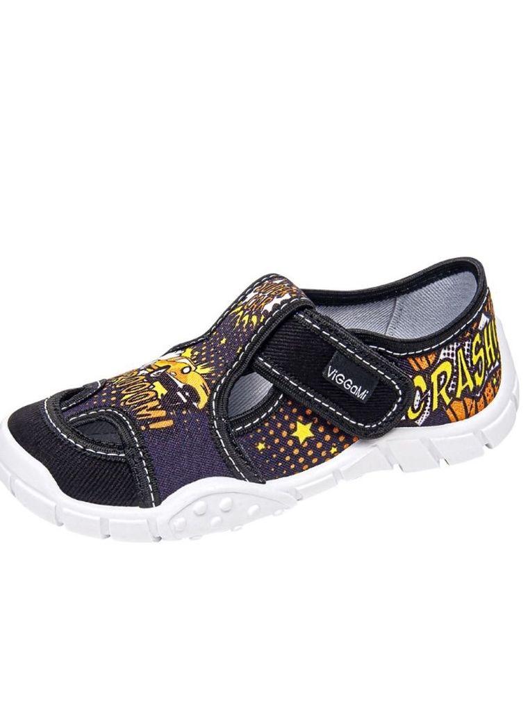 Kapcie chłopięce, czarne, Vi-GGa-Mi