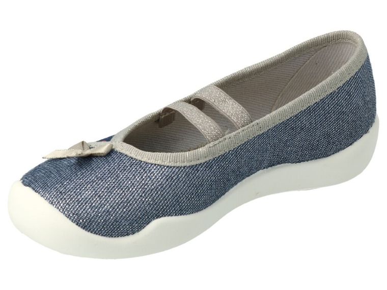 Kapcie dziewczęce, baleriny, granatowe, Befado