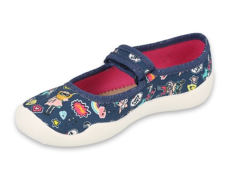 Kapcie dziewczęce, granatowe, Befado