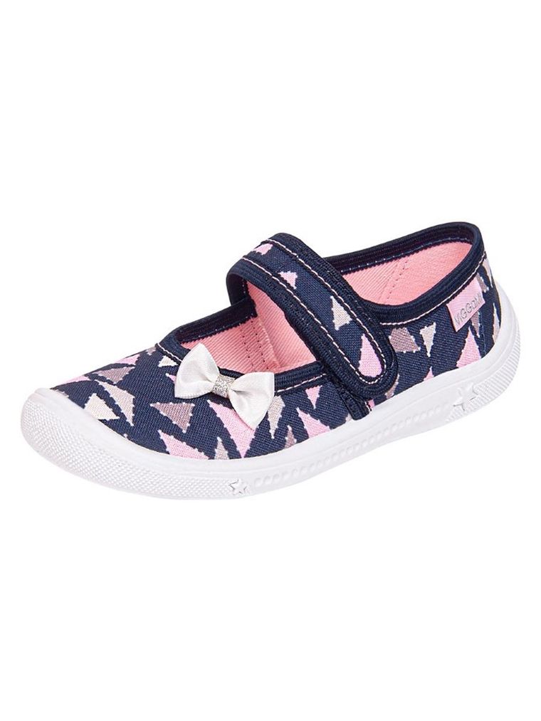 Kapcie dziewczęce, granatowe, Edyta, Vi-GGa-Mi