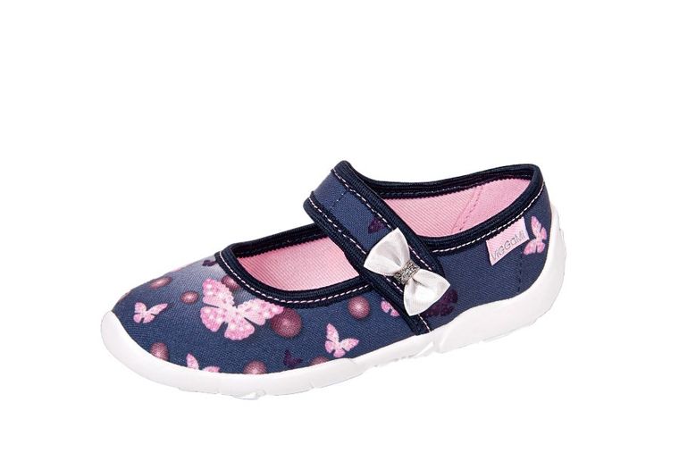 Kapcie dziewczęce, granatowe, Weronika, Vi-GGa-Mi