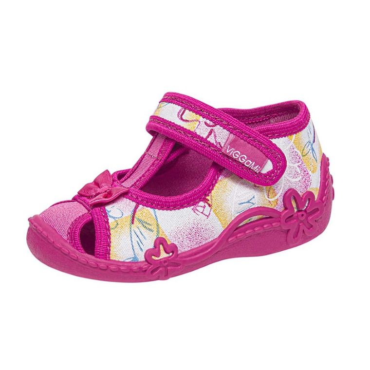 Kapcie dziewczęce, różowe, Marysia, Vi-Gga-Mi