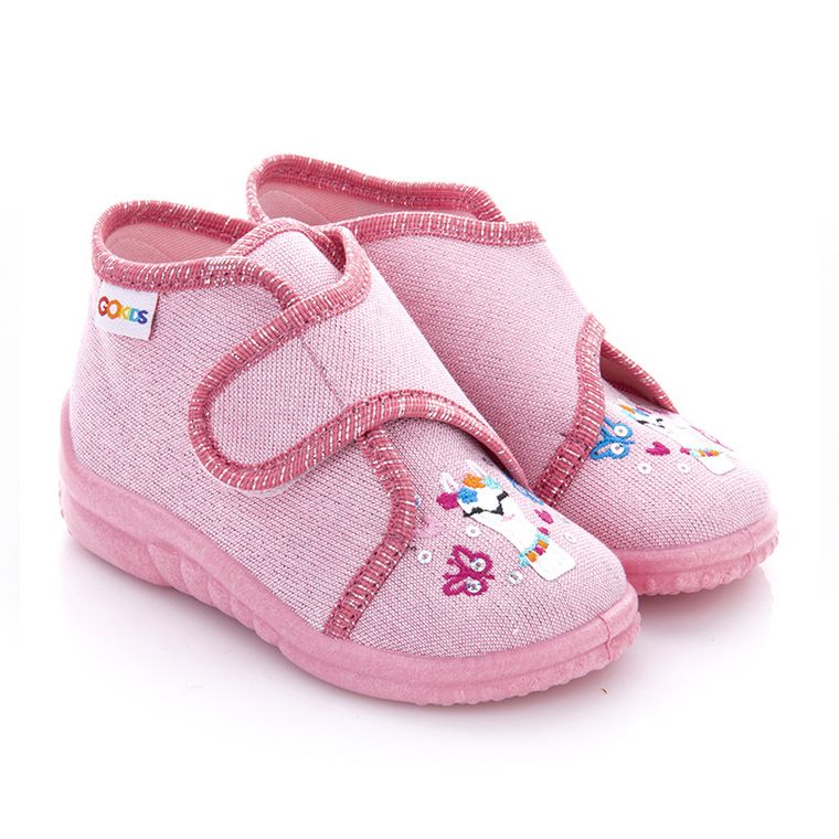 Kapcie dziewczęce, różowe, Wojtek, GoKids