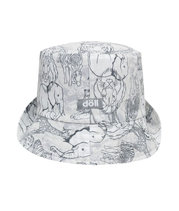 Kapelusz chłopięcy, szary, zwierzęta, Döll