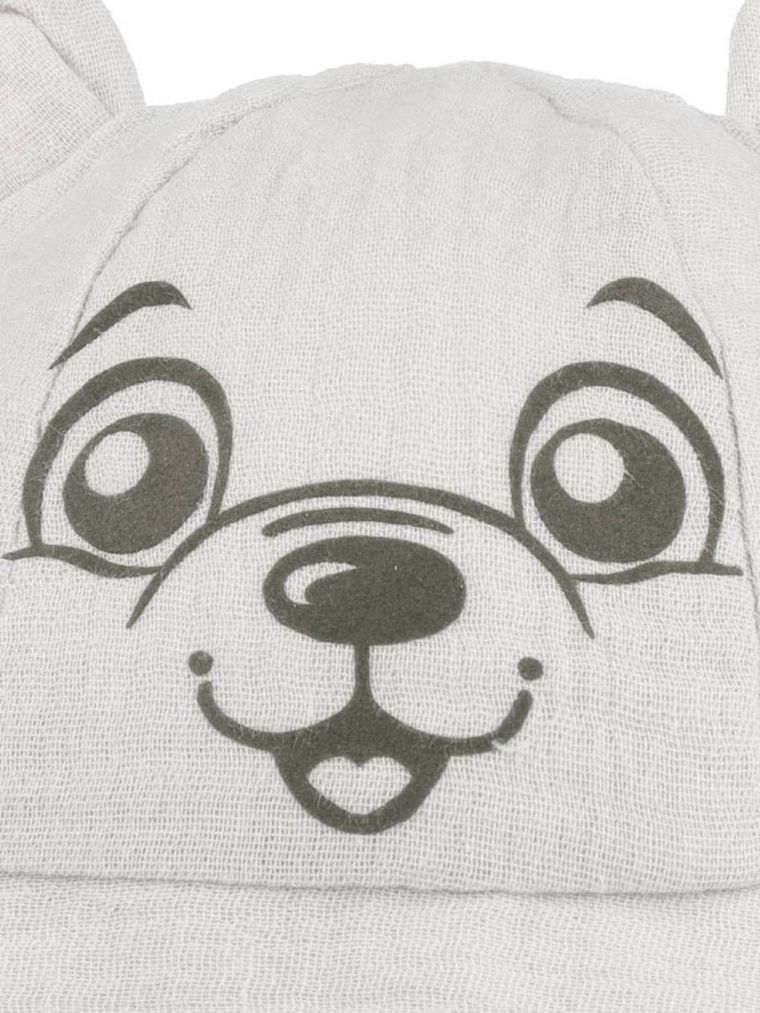 Kapelusz chłopięcy, wiązany, szary, Ambra