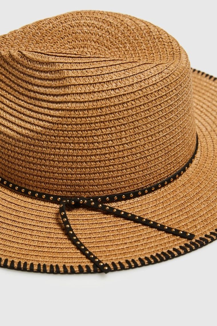 Kapelusz damski, beżowy, Moodo