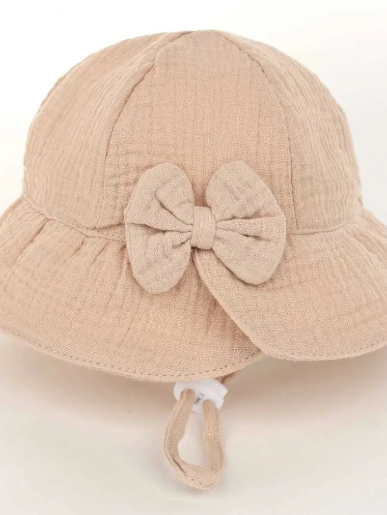 Kapelusz dziewczęcy, beżowy, Ambra