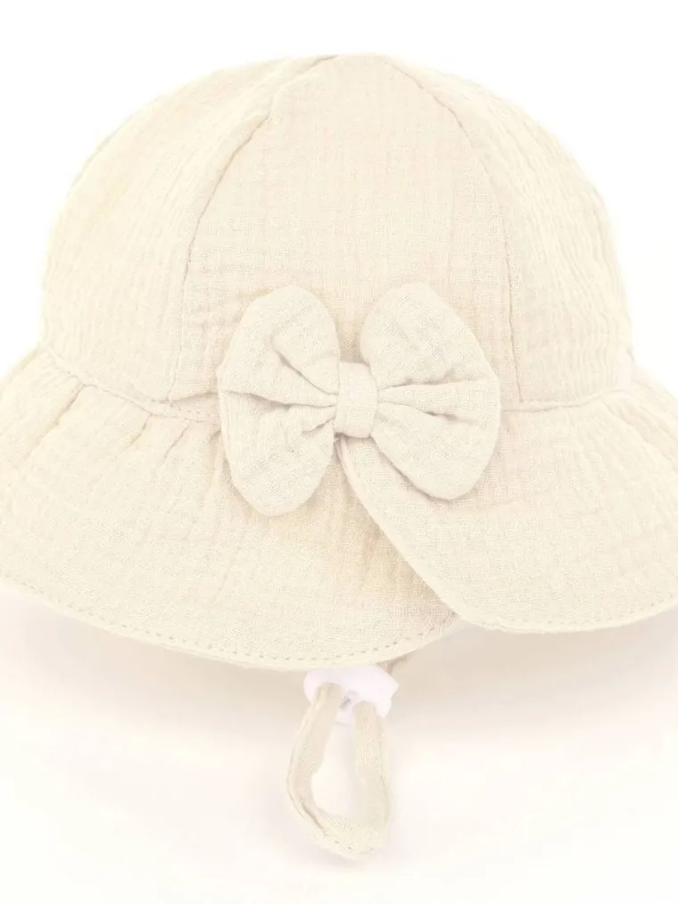 Kapelusz dziewczęcy, ecru, Ambra