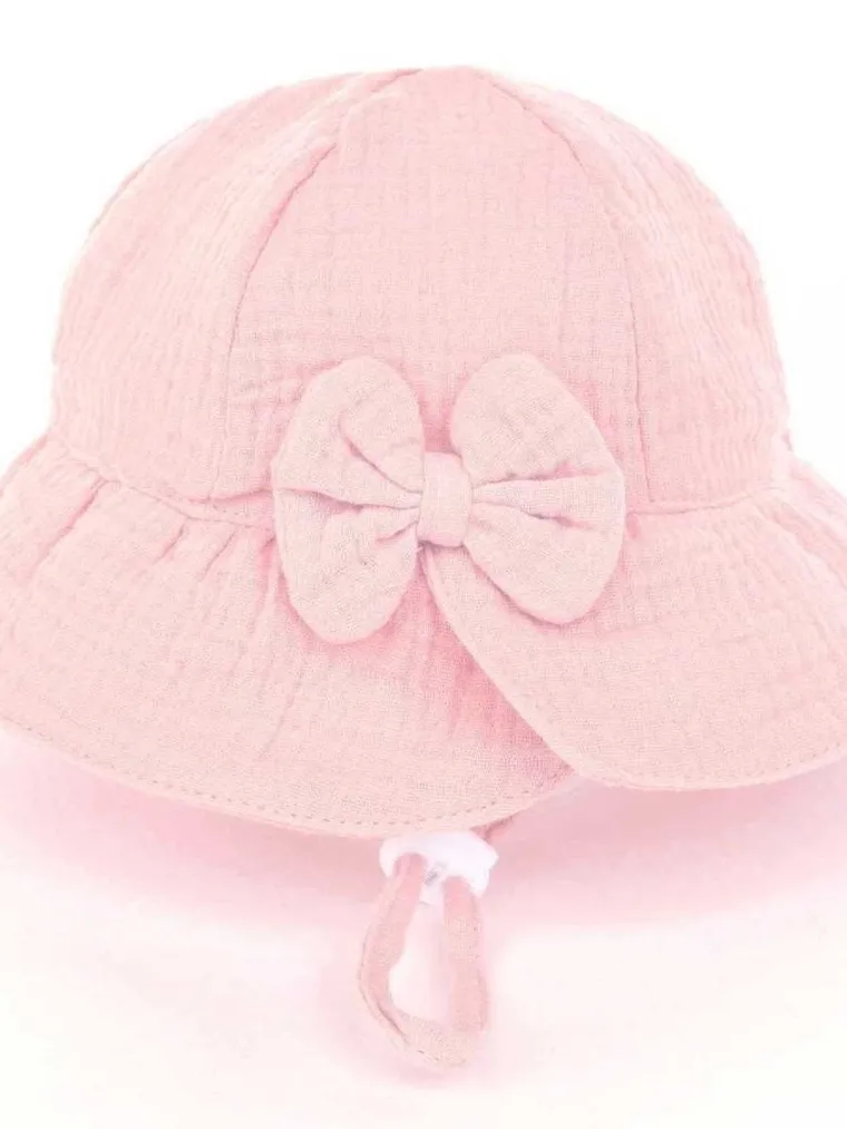 Kapelusz dziewczęcy, różowy, Ambra