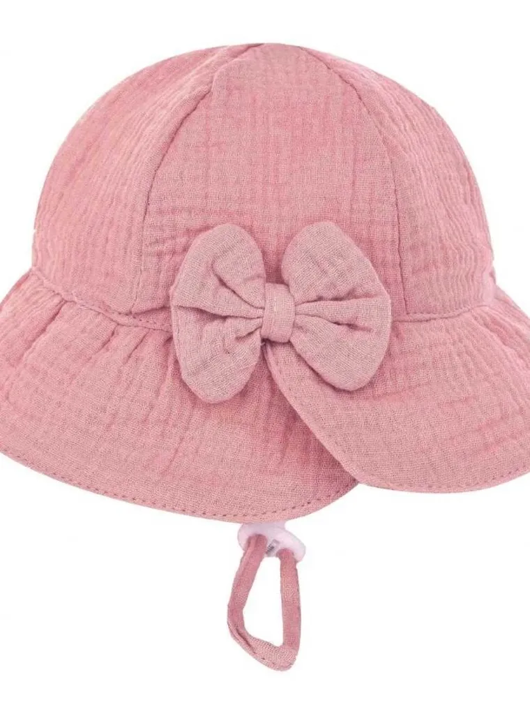 Kapelusz dziewczęcy, różowy, Ambra