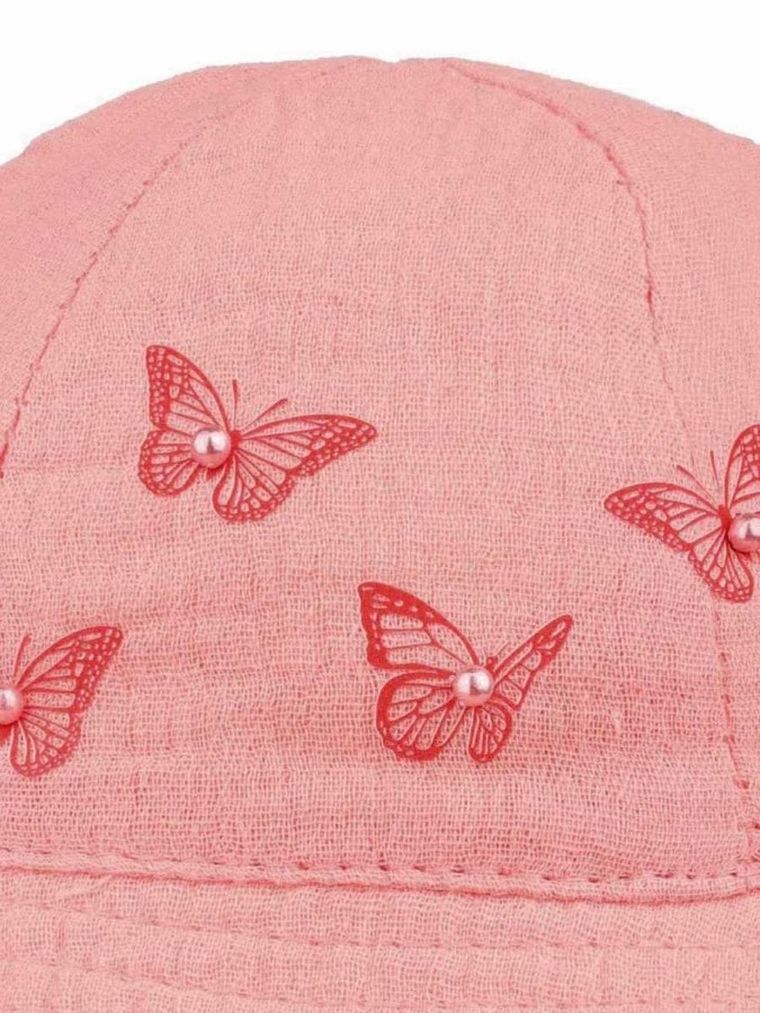 Kapelusz dziewczęcy, różowy, Ambra