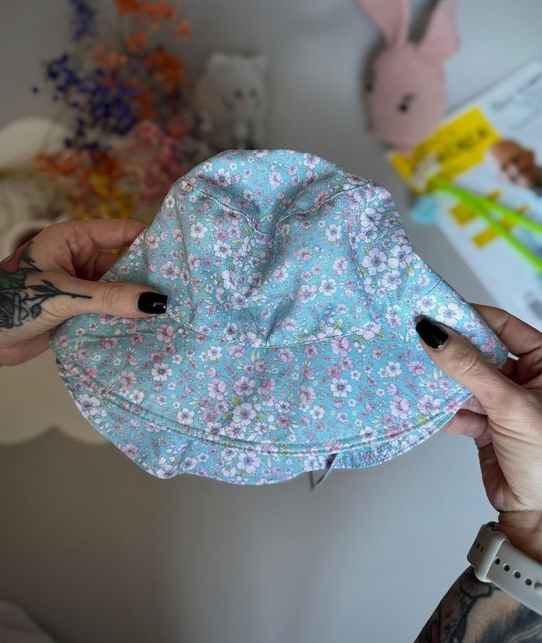 Kapelusz dziewczęcy safari, niebieski, Iltom