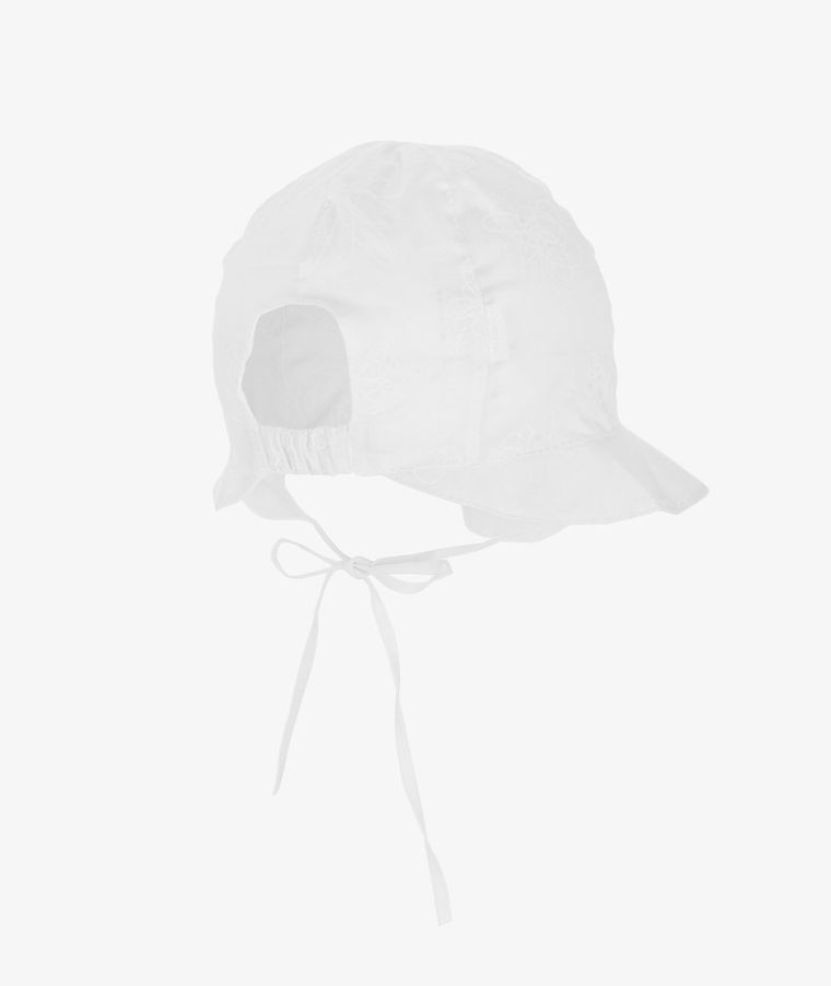 Kapelusz dziewczęcy wiązany, biały, Iltom