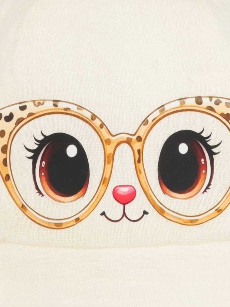 Kapelusz dziewczęcy, wiązany, ecru, Ambra