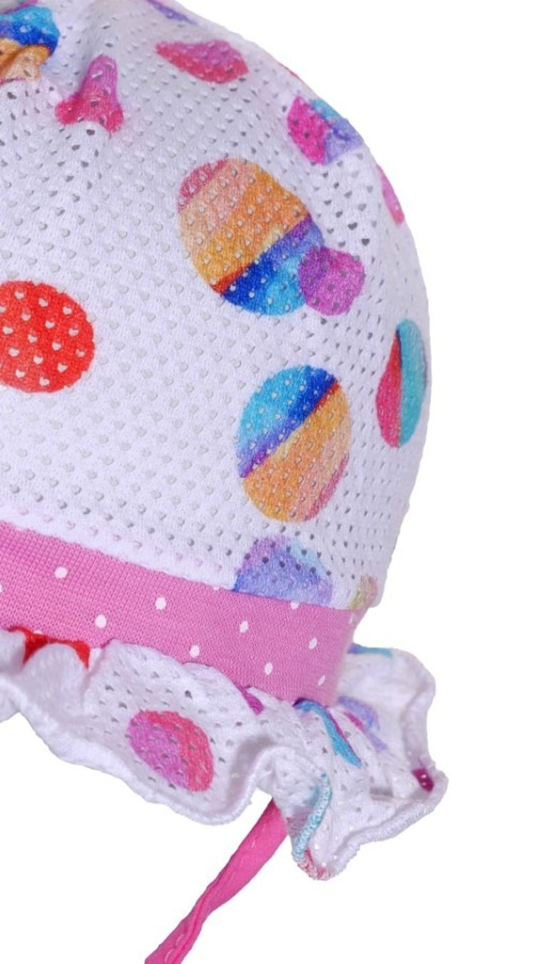 Kapelusz dziewczęcy, wiązany, mix, Ambra