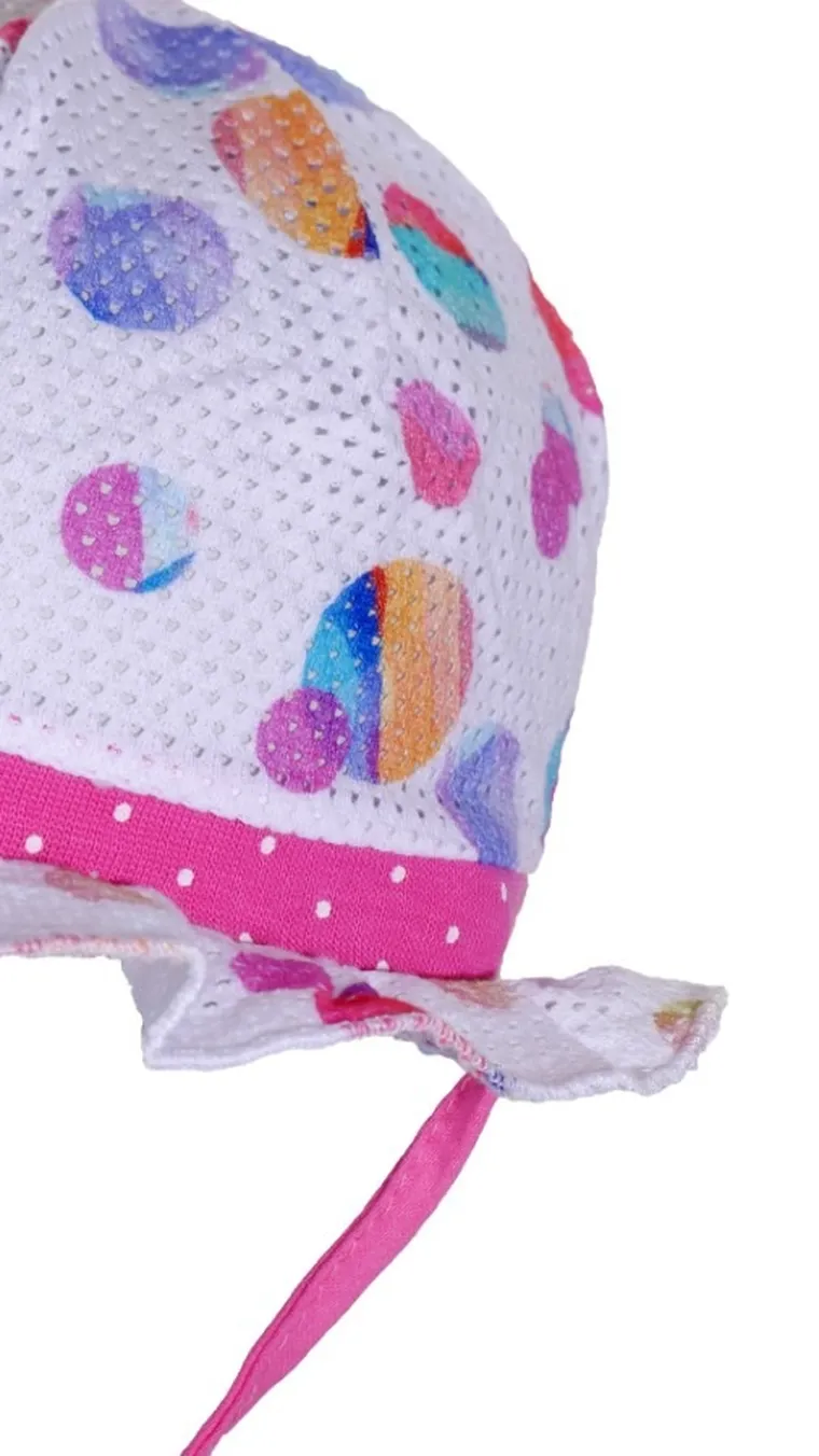 Kapelusz dziewczęcy, wiązany, mix, Ambra