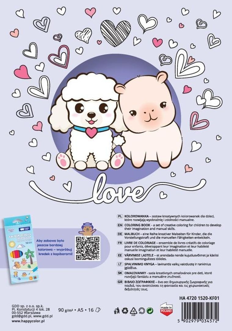 Kapibara Kapi Fun. Kolorowanka