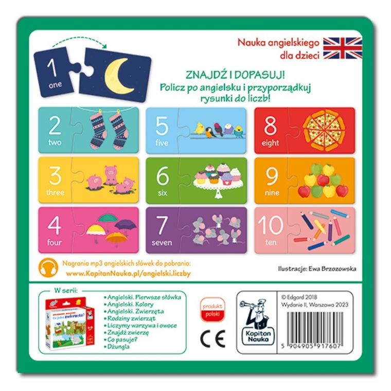 Kapitan Nauka. Angielski. Liczby 1-3 lata