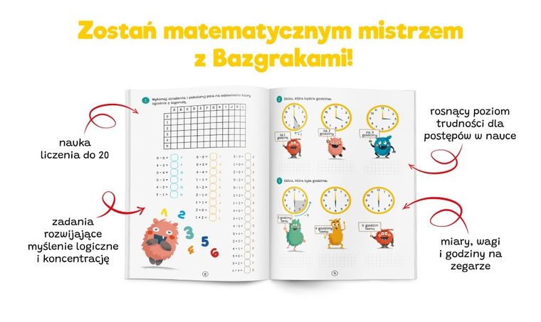 Kapitan Nauka. Bazgraki ćwiczą matematykę. Ćwiczenia. Poziom 2.