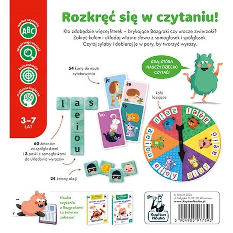 Kapitan Nauka. Bazgraki czytają, gra edukacyjna