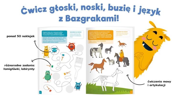 Kapitan Nauka. Bazgraki i gimnastyka języka. Ćwiczenia logopedyczne